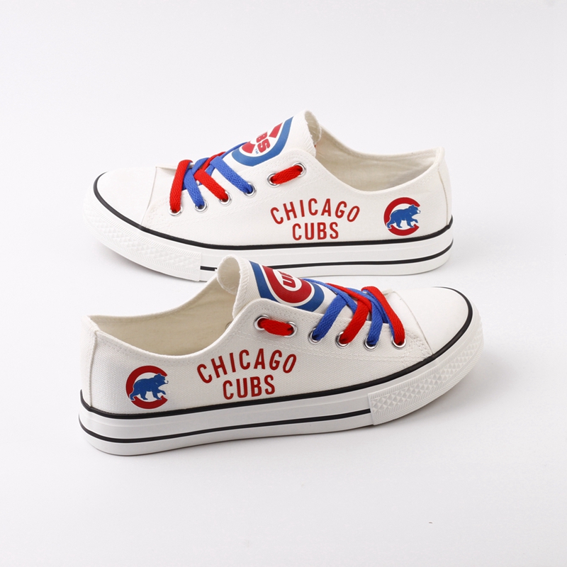 Women's Chicago Cubs Repeat Print Low Top Sneakers 004